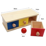 Montessori Toddler's Wooden Sensorial Box Board Puzzle