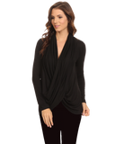 Women's Long Sleeve Criss Cross Cardigan Small to 3XL Athleisure Made