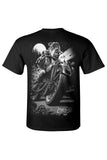 Men's T Shirt Biker Bulldog Cats Suck Canines Rule Tee
