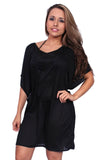 Women's Tie Waist Tunic Swimwear Cover-up Beach
