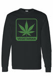 Men's/Unisex Funny "Vegetarian" Long Sleeve T-shirt
