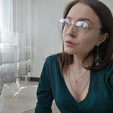 New Designer Woman Glasses Optical Frames Metal Round Glasses Frame