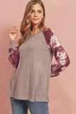 Brushed Hacci Tie Dye Puff Sleeved Top