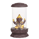 Backflow Incense Burner with Purple Sand and Buddha Golden Statue