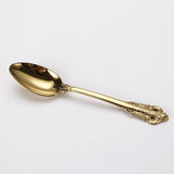 Spklifey Dinnerware Set Gold Spoon Cutlery Stainless Steel Black Cutlery Set Gold Fork Spoon Tableware Wedding Silverware Set