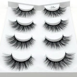 HBZGTLAD 2/4 Pairs Natural False Eyelashes Fake Lashes Long Makeup 3d Mink Lashes Eyelash Extension Mink Eyelashes for Beauty - shopwishi 