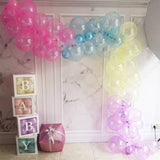 12inch Crystal Bubble Balloons Colorful Transparent Latex Balloon Mermaid Birthday Party Decoration Wedding Summer Helium Global