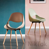 Nordic Plastic Dining Chairs Modern Simple Backrest Stool Desk Makeup Chair Dining Room Kitchen Furniture L