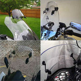 ROAOPP Universal Motorcycle Windshield Risen Adjustable Wind Screen Spoiler Air Deflector for Honda BMW Yamaha Kawasaki Suzuki