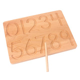 Montessori Mathematics Toy Digitals Board 0-9 Digital Cognition Writing Practice Toys for Children Preschool Training Beech Wood