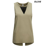 AE264 Women's Tie Back Muscle Tee