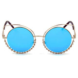 HOLLAND | A21 - Designer Pearl-Studded Cut-Out Cat Eye Princess Sunglasses