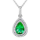 S925 Sterling Silver Natural Jade Necklace Pendant for Women Fine Naszyjnik Bizuteria Emerald  Pierscionki Silver 925 Jewelry