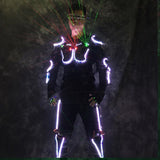 Green Laser Cloth Dancer Dj Stage Show Laser Gloves Costume Led Light Up Costumes Ballroom Dance Luminous Robot Suit Glasses