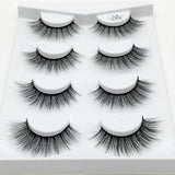 HBZGTLAD 2/4 Pairs Natural False Eyelashes Fake Lashes Long Makeup 3d Mink Lashes Eyelash Extension Mink Eyelashes for Beauty - shopwishi 