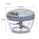 500/900ml Garlic Chopper Manual Rotate Vegetable Chopper