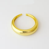 HUANZHI Gold Statement Dome Ring for Women Big Large Open Finger Ring