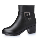 AIYUQI 2023 Genuine Leather  Women's Warm Booties Winter Boots