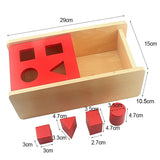 Montessori Toddler's Wooden Sensorial Box Board Puzzle