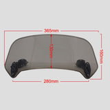 ROAOPP Universal Motorcycle Windshield Risen Adjustable Wind Screen Spoiler Air Deflector for Honda BMW Yamaha Kawasaki Suzuki