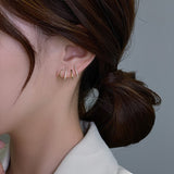 Fashion Exquisite Rhinestone Decor Ear Cuff Earring for Woman