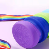 Portable Collapsible Silicone Water Bottle With Lid Camouflage
