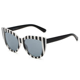 HELSINKI | S1095 - Women Round Cat Eye Oversized Fashion Sunglasses