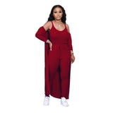 Custom LOGO Drop Ship 2020  Solid Women Fall Clothing 2020 Long Sleeve  Long Pants Women Three Piece Pant Set A5198