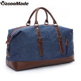 Wholesale Custom Low Moq Vintage Reisetasche Canvas PU Leather Trim Tote  Crossbody Shoulder Bag Mens Weekend Duffel Travel Bags