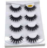 HBZGTLAD 2/4 Pairs Natural False Eyelashes Fake Lashes Long Makeup 3d Mink Lashes Eyelash Extension Mink Eyelashes for Beauty - shopwishi 