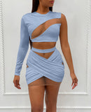 Mesh Pleated Skirt Set Women Clothing Fall Winter  Plus Size Crop Top and Mini Skirts Two Piece Set Outfits 2 Pc Set Shorts