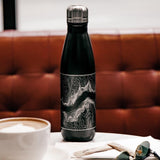 Catonsville - Maryland Map Insulated Bottle in Matte Black