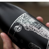 Catonsville - Maryland Map Insulated Bottle in Matte Black