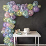 12inch Crystal Bubble Balloons Colorful Transparent Latex Balloon Mermaid Birthday Party Decoration Wedding Summer Helium Global