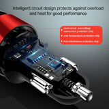 Suhach Dual USB Car Charger Adapter 3.1A Digital LED Voltage/Current Display Auto Vehicle Metal Charger for Smart Phone/Tablet
