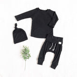 3pcs Infant Newborn Baby Cute Clothes Sets Girls Boys Autumn Warm Harem Pants Waffle Ribbed Solid Unisex Bodysuits+elastic Pants