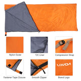Lixada 190*75cm Camping Envelope Sleeping Bag Light Cotton Tourist Bag With Compression Bag Equipment Spring Summer Autumn