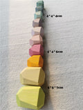 Wooden Rainbow Stacking Balance Stones for Kids Educations