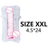 Soft Jelly Dildo Realistic Penis Strong Suction Cup Anal Butt Plug Dick Toy for Adult Erotic G-Spot Orgasm Sex Toys for Woman
