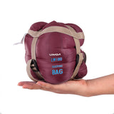 Lixada 190*75cm Camping Envelope Sleeping Bag Light Cotton Tourist Bag With Compression Bag Equipment Spring Summer Autumn