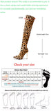 2021 New High-Heeled Boots Foreign Trade in Europe and America Over the Knee Snake Pattern Pointed Sexy Fashion Nightclub Pointe