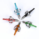 100grain 5colors 6ps Hunting Stingers Arrow Head Recurve Bow Hunting Arrowhead Glass Carbon Steel Aluminum Arrow Shaft Universal - shopwishi 