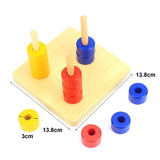 Montessori Toddler's Wooden Sensorial Box Board Puzzle