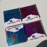 DIY Transfer Stamping 24 Laser Colors  48 Pieces (8 X 8 CM) Iron and Laminator for Hot Foil Paper