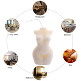 3D Sexy Naked Candle Wax Statue Bulk Art Female Body Candle Woman