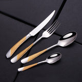 Kitchen Tableware Gold Cutlery Set Stainless Steel Cutlery Set Gold Fork