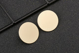Round Shaped Golden Earrings Simple Metal Vintage Earrings