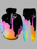 HQC-WYTZ001 3D Digital Printing Tracksuits Set for Men Hoodies Sweatshirts Drawstring Men's Trousers