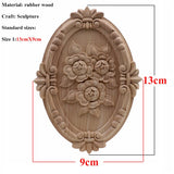 VZLX Unique Natural Floral Wood Carved Wooden Figurines