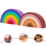 1 Set Rainbow Silicone Stacking Toys for Children